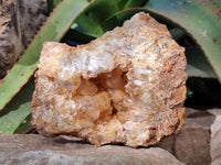 Natural Golden Limonite Quartz Clusters x 2 From Solwezi, Zambia - Toprock Gemstones and Minerals 