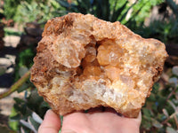Natural Golden Limonite Quartz Clusters x 2 From Solwezi, Zambia - Toprock Gemstones and Minerals 