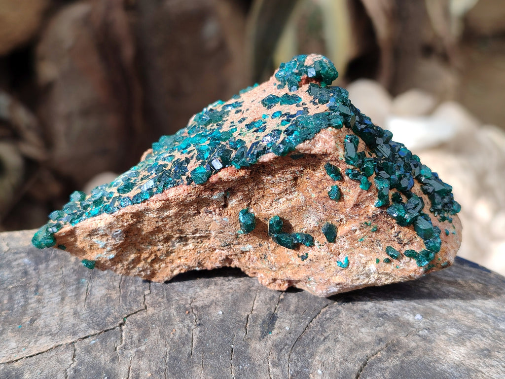 Natural Dioptase on Dolomite Matrix Specimens x 2 From Likasi, Congo - Toprock Gemstones and Minerals 