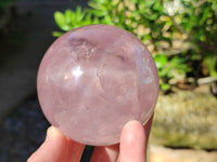 Polished Star Rose Quartz Spheres x 2 From Ambatondrazaka, Madagascar - Toprock Gemstones and Minerals 