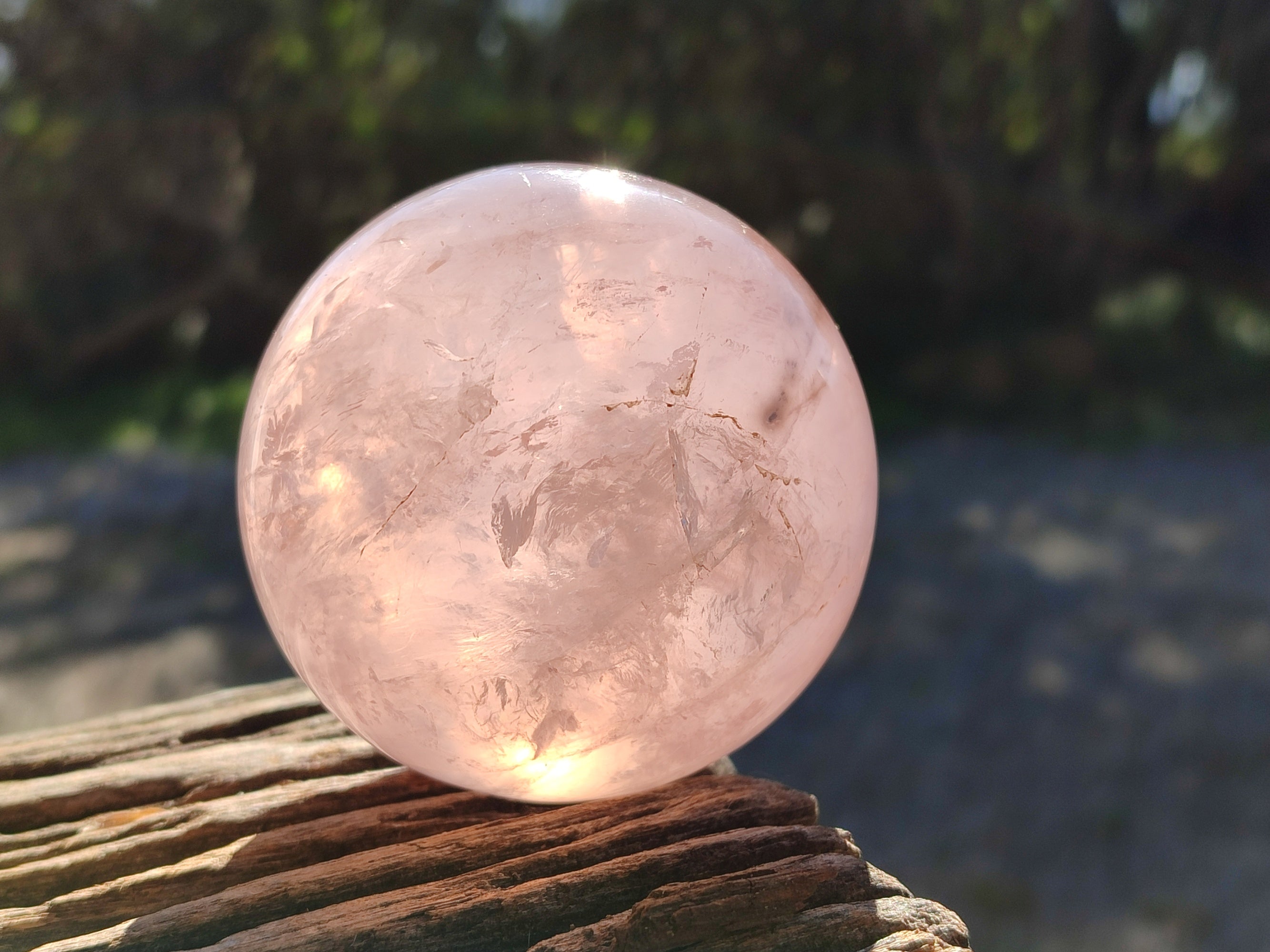 Polished Star Rose Quartz Spheres x 2 From Ambatondrazaka, Madagascar - Toprock Gemstones and Minerals 