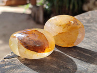 Polished Golden Healer Quartz Palm Stones x 20 From Madagascar