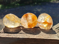Polished Golden Healer Quartz Palm Stones x 20 From Madagascar