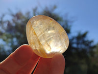 Polished Golden Healer Quartz Palm Stones x 20 From Madagascar
