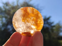 Polished Golden Healer Quartz Palm Stones x 20 From Madagascar