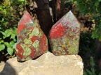 Polished Bastite Dragons Blood Stone Points x 2 From Tshipise, South Africa - Toprock Gemstones and Minerals 
