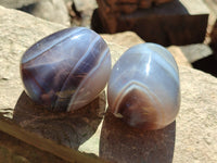 Polished Red Sashe River Agate Palm Stones x 6 From Zimbabwe - Toprock Gemstones and Minerals 