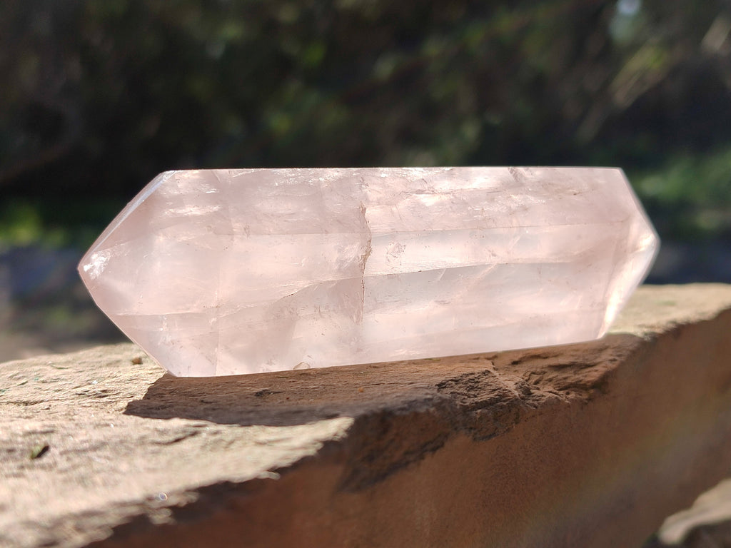 Polished Double Terminated Rose Quartz Points x 6 From Ambatondrazaka, Madagascar - Toprock Gemstones and Minerals 