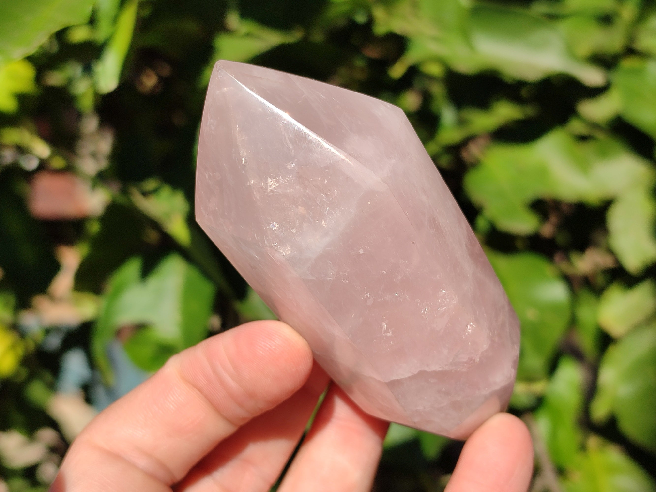 Polished Double Terminated Rose Quartz Points x 6 From Ambatondrazaka, Madagascar - Toprock Gemstones and Minerals 
