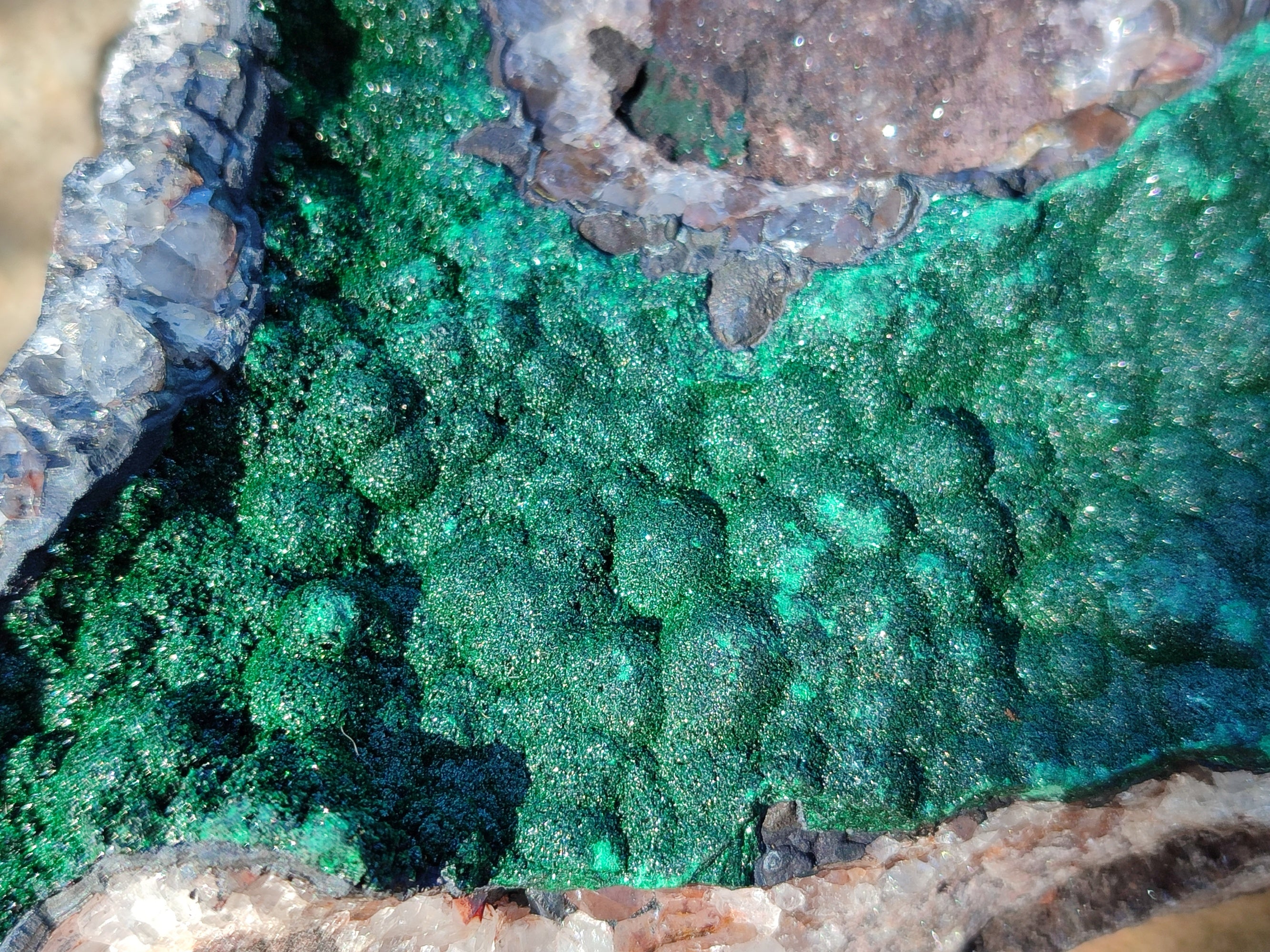 Natural Ball Malachite On Quartz Matrix Specimens x 1 From Mindigi Mine, Congo - Toprock Gemstones and Minerals 
