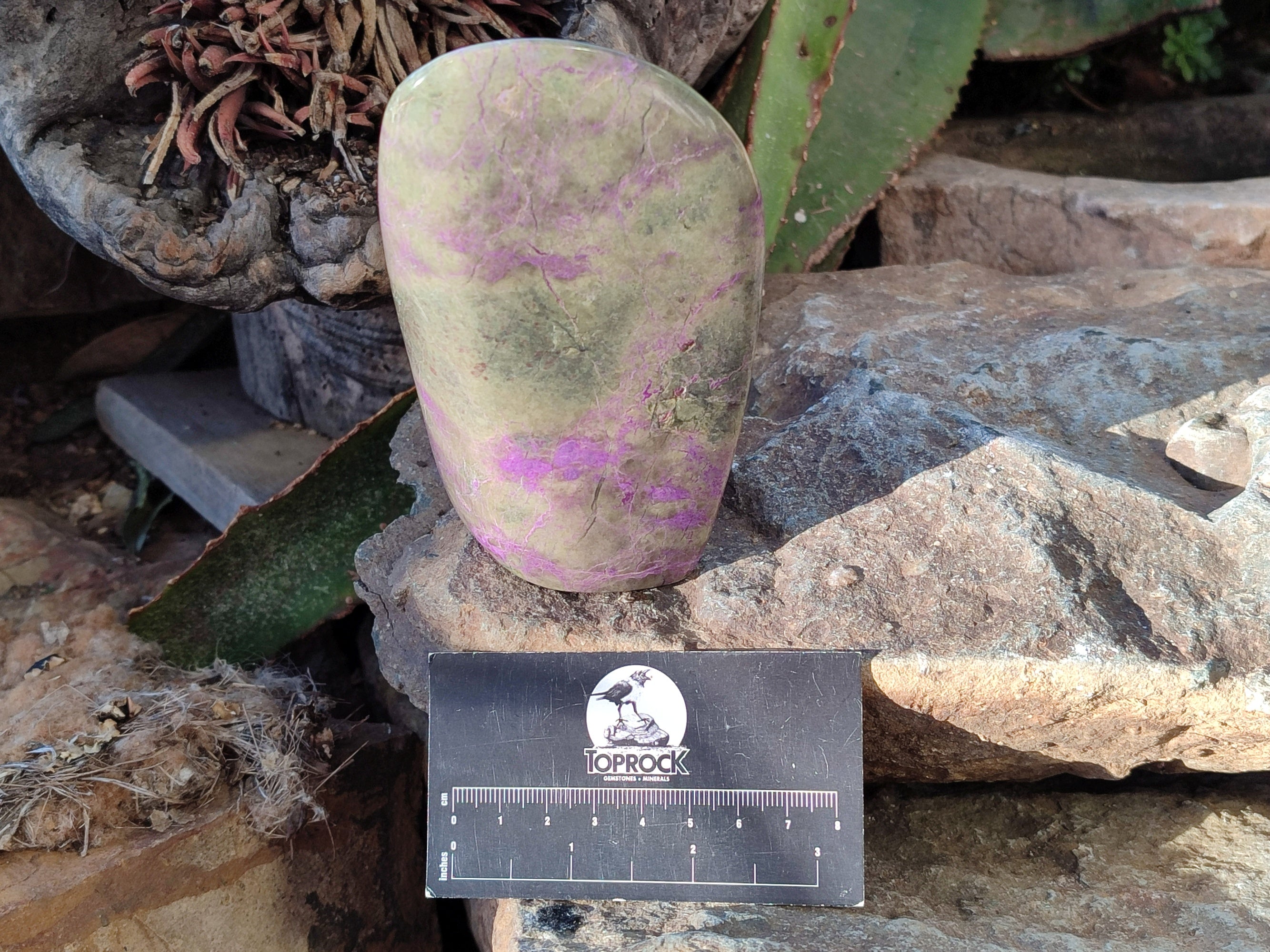 Polished Stichtite Standing Free Forms x 2 From Barberton, South Africa - Toprock Gemstones and Minerals 