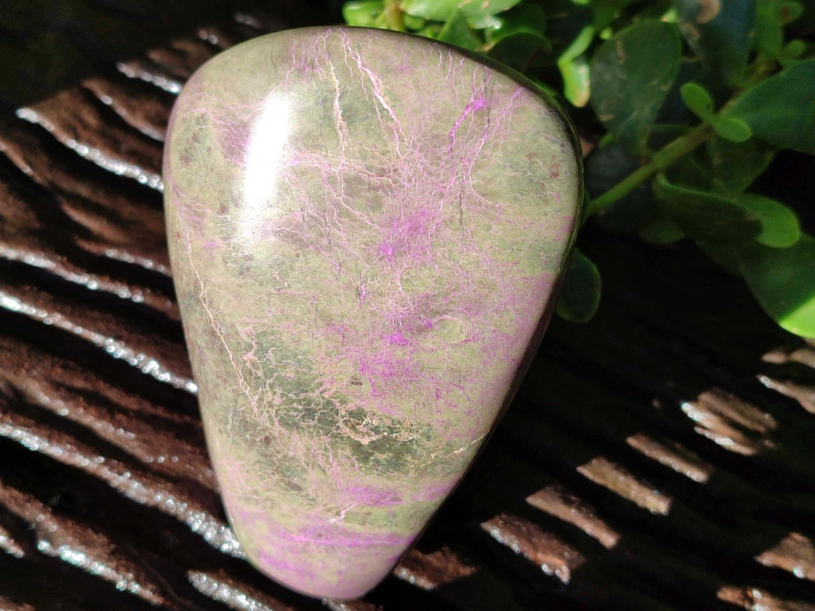 Polished Stichtite Standing Free Forms x 2 From Barberton, South Africa - Toprock Gemstones and Minerals 