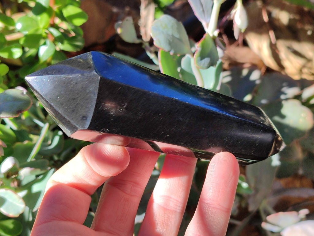 Polished Black Basalt Double Terminated Points x 6 From Antsirabe, Madagascar - Toprock Gemstones and Minerals 