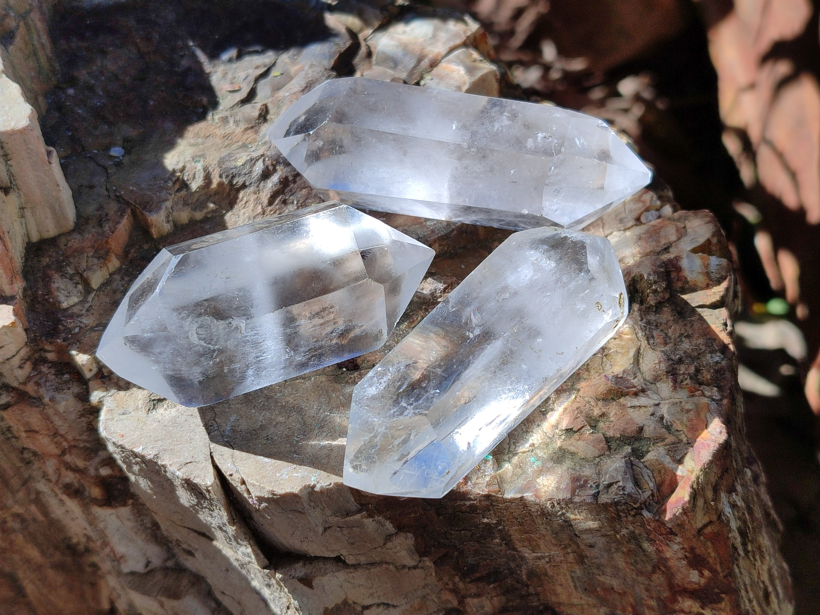 Polished Double Terminated Quartz Crystals x 24 From Madagascar - Toprock Gemstones and Minerals 