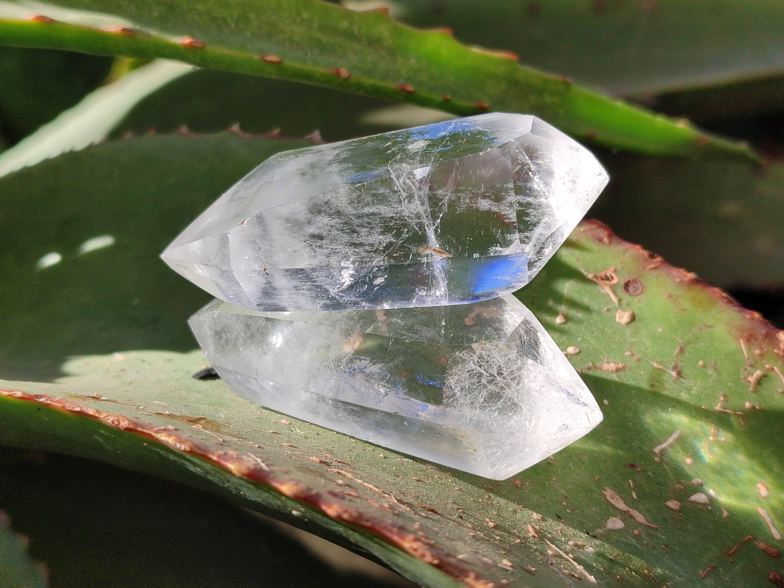 Polished Double Terminated Quartz Crystals x 24 From Madagascar - Toprock Gemstones and Minerals 