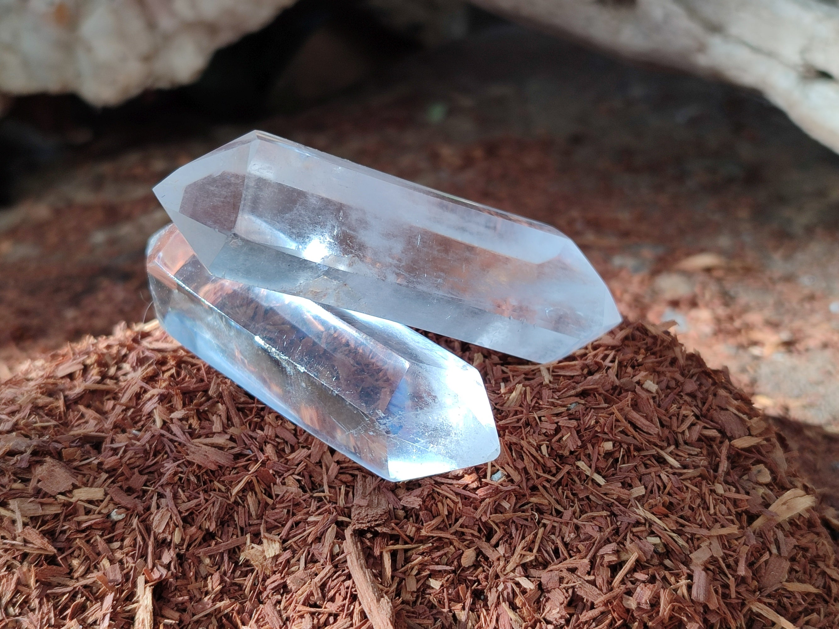 Polished Double Terminated Quartz Crystals x 24 From Madagascar - Toprock Gemstones and Minerals 
