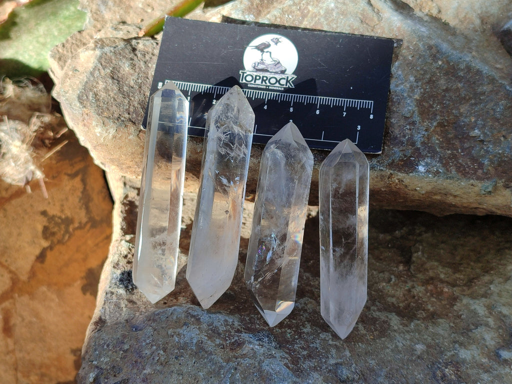 Polished Double Terminated Quartz Crystals x 24 From Madagascar - Toprock Gemstones and Minerals 