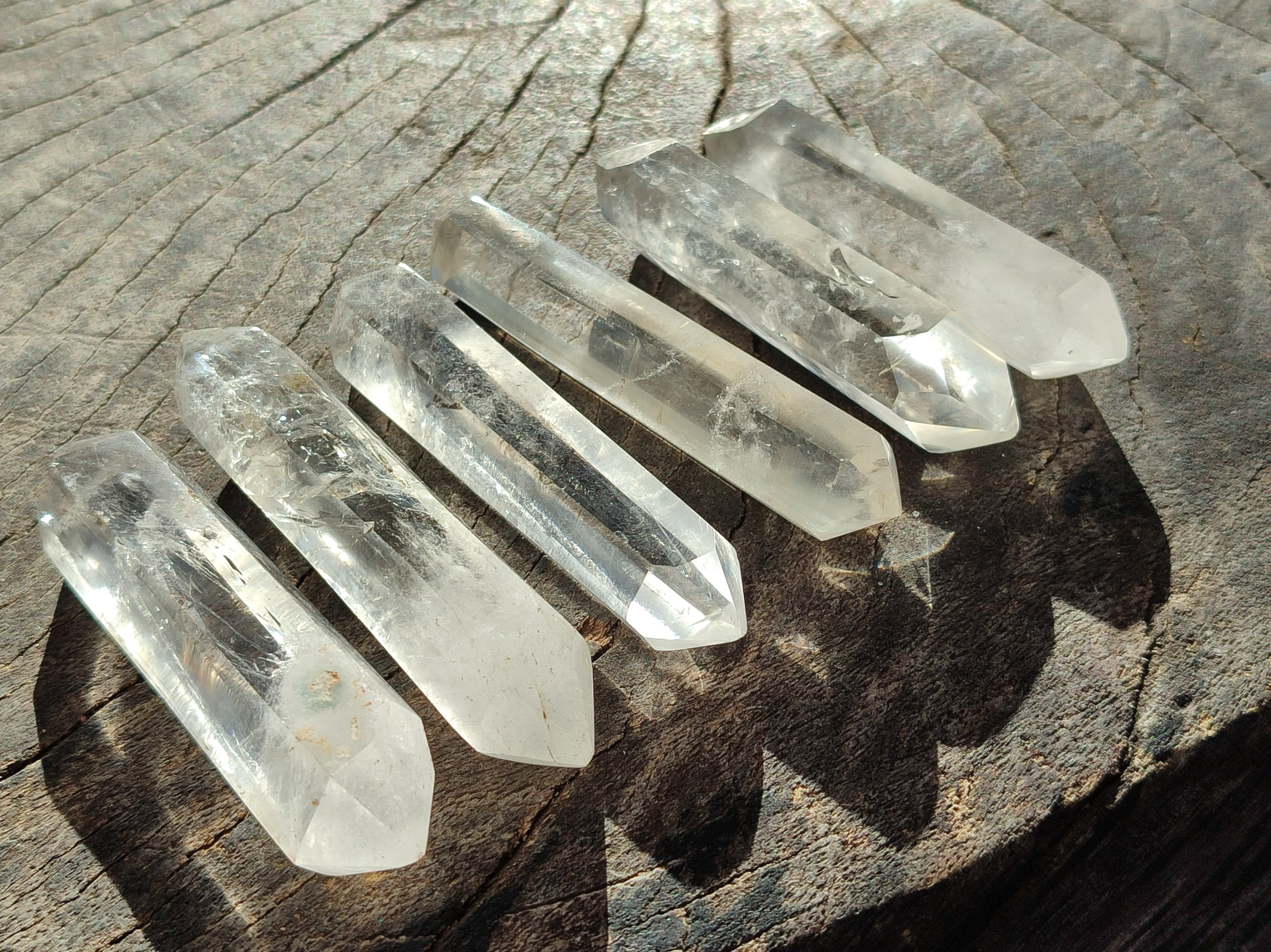 Polished Double Terminated Quartz Crystals x 24 From Madagascar - Toprock Gemstones and Minerals 