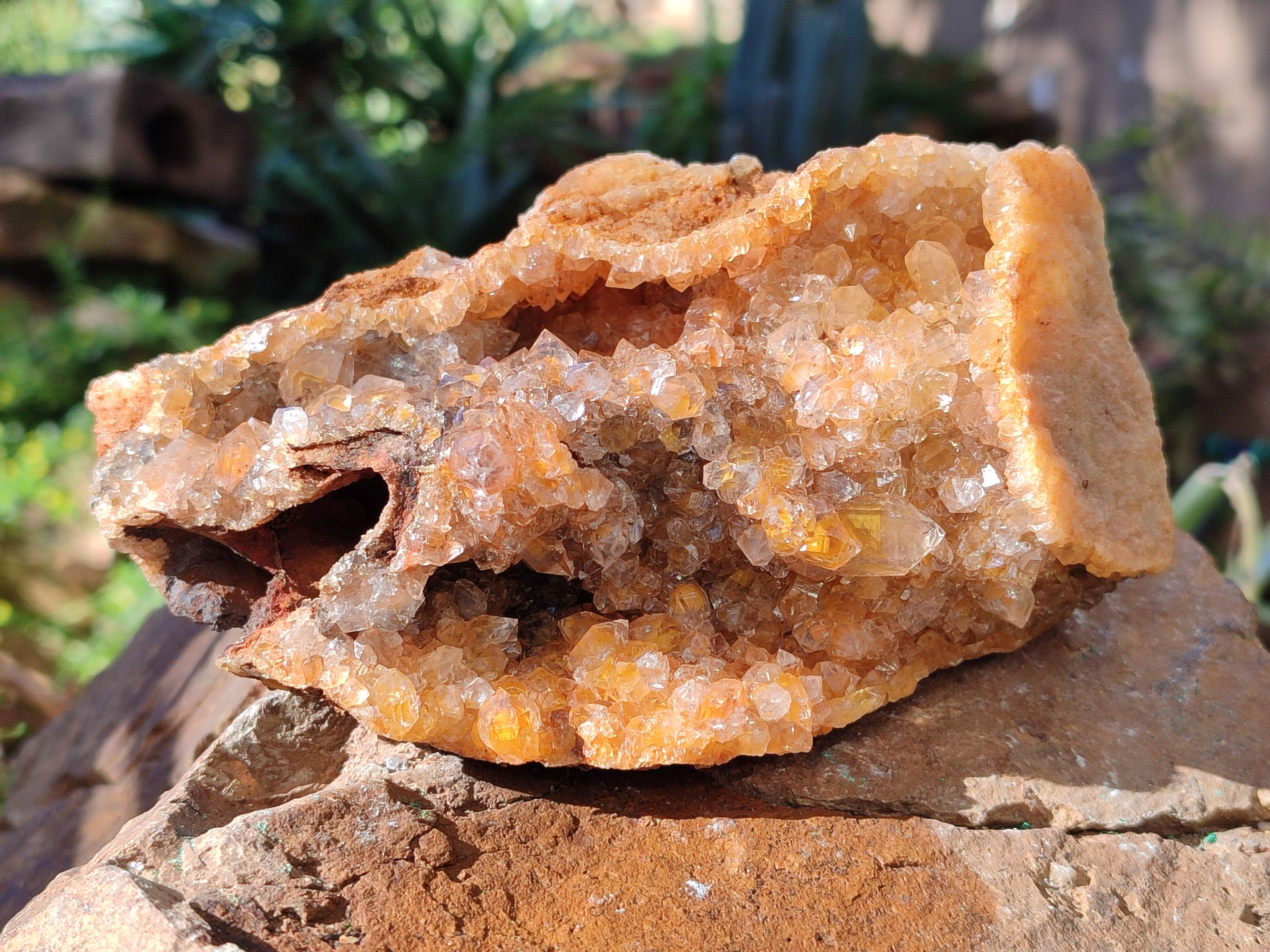 Natural Limonite Quartz Clusters x 4 From Solwezi, Zambia - Toprock Gemstones and Minerals 
