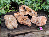 Natural Limonite Quartz Clusters x 4 From Solwezi, Zambia - Toprock Gemstones and Minerals 