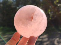 Polished Star Rose Quartz Spheres x 2 From Ambatondrazaka, Madagascar - Toprock Gemstones and Minerals 