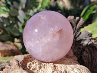 Polished Star Rose Quartz Spheres x 2 From Ambatondrazaka, Madagascar - Toprock Gemstones and Minerals 