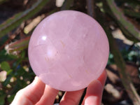 Polished Star Rose Quartz Spheres x 2 From Ambatondrazaka, Madagascar - Toprock Gemstones and Minerals 