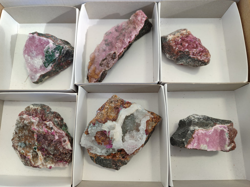 Natural Drusy Salrose with Malachite x 6 From Kakanda, Congo - Toprock Gemstones and Minerals 