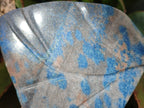 Polished Blue Spinel Spotted Quartz Leaf Sculpture x 2 From Madagascar - Toprock Gemstones and Minerals 