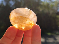 Polished Golden Healer Quartz Palm Stones x 20 From Madagascar