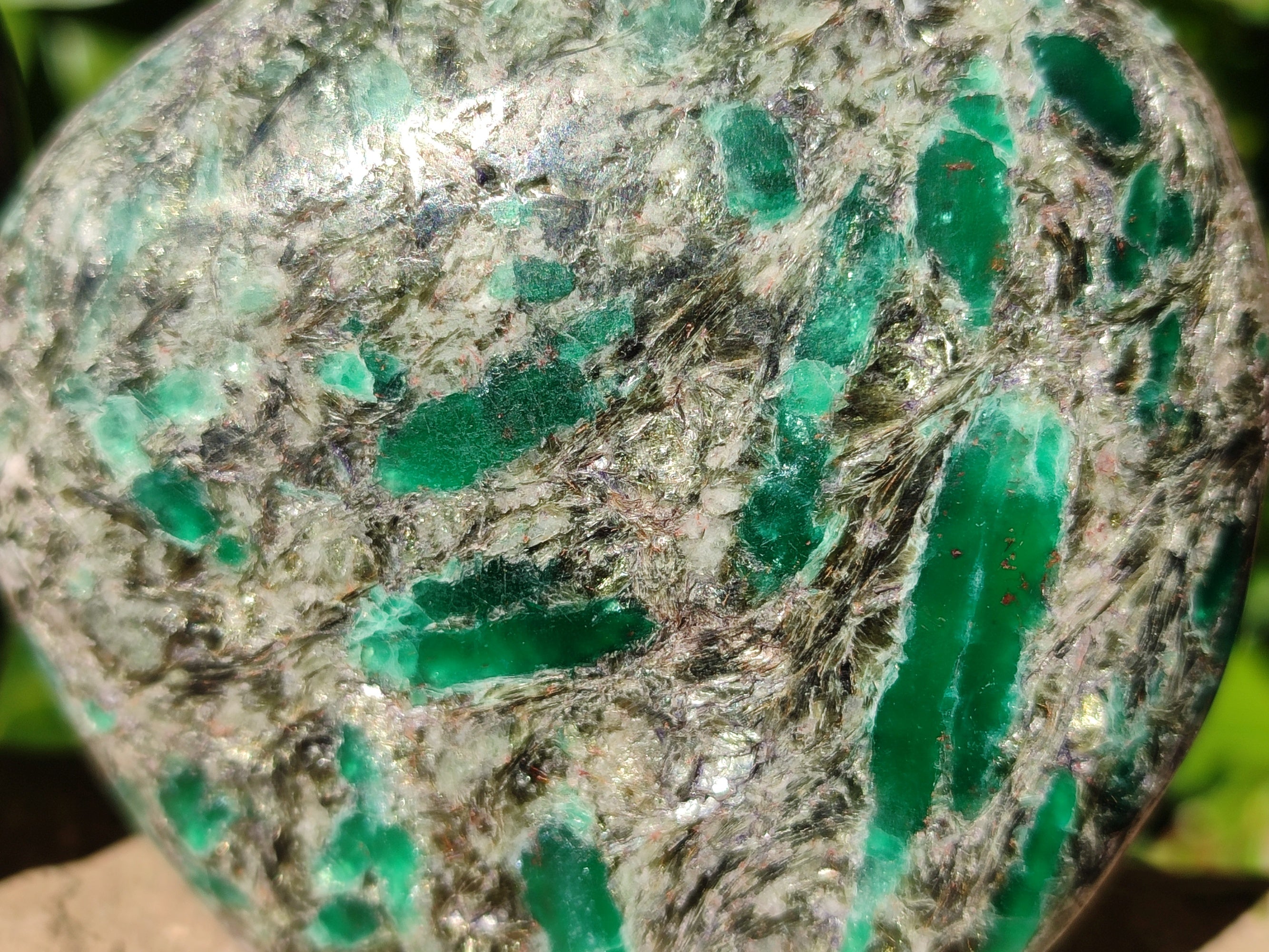 Polished Emerald Mica In Matrix Free Forms x 6 From Mutoko, Zimbabwe - Toprock Gemstones and Minerals 