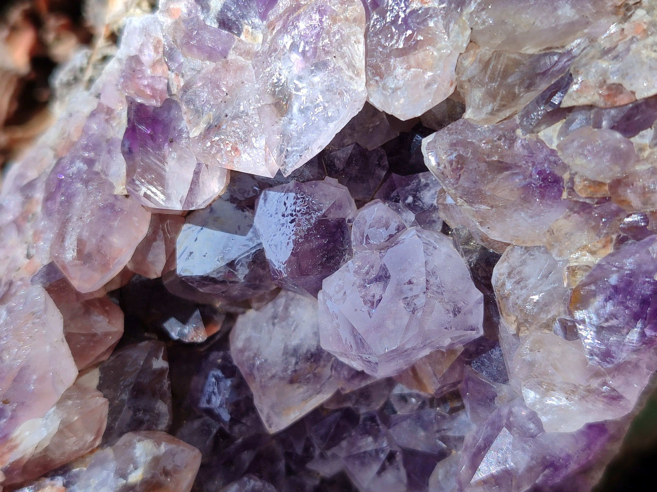 Natural Zululand Amethyst Geodes x 2 From Jozini, South Africa - Toprock Gemstones and Minerals 