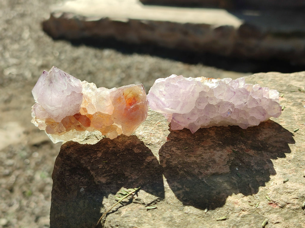 Natural Amethyst Spirit Quartz Clusters x 12 From Boekenhouthoek, South Africa - Toprock Gemstones and Minerals 