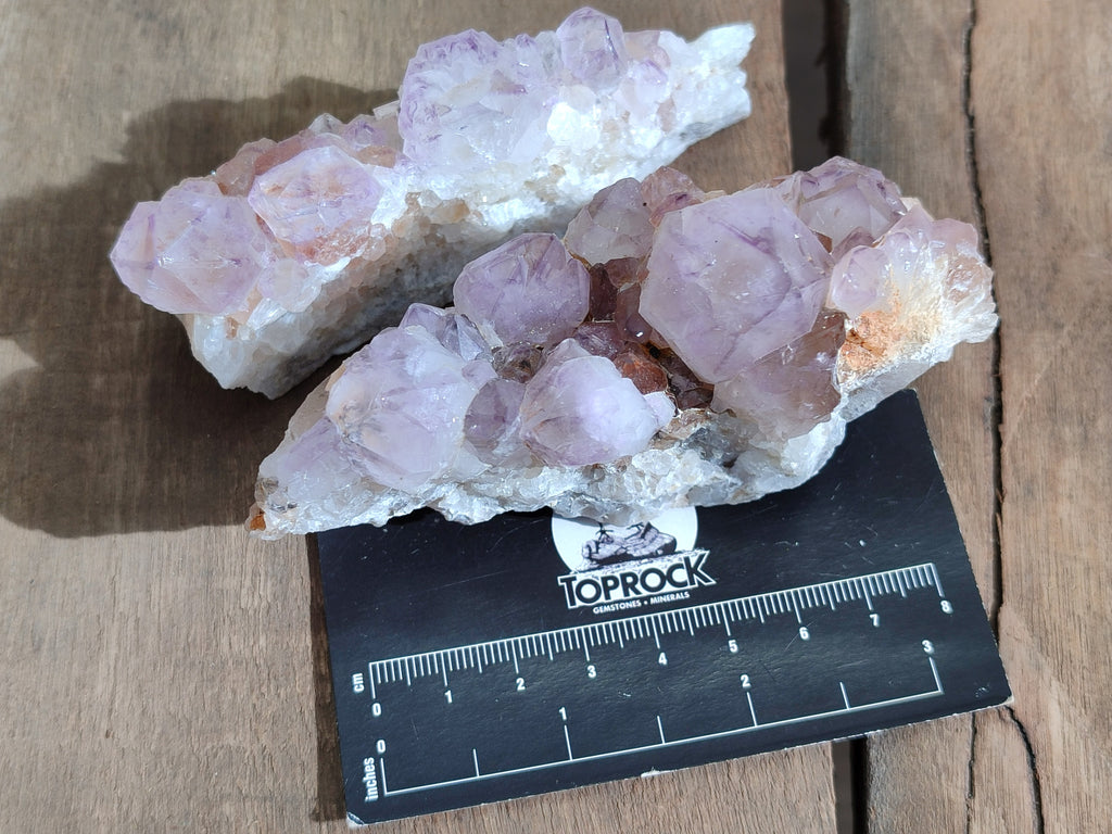 Natural Amethyst Spirit Quartz Clusters x 12 From Boekenhouthoek, South Africa - Toprock Gemstones and Minerals 