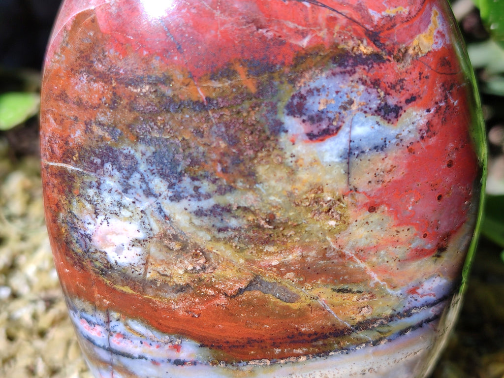 Polished Red Jasper Standing Free Forms x 3 From Madagascar - Toprock Gemstones and Minerals 