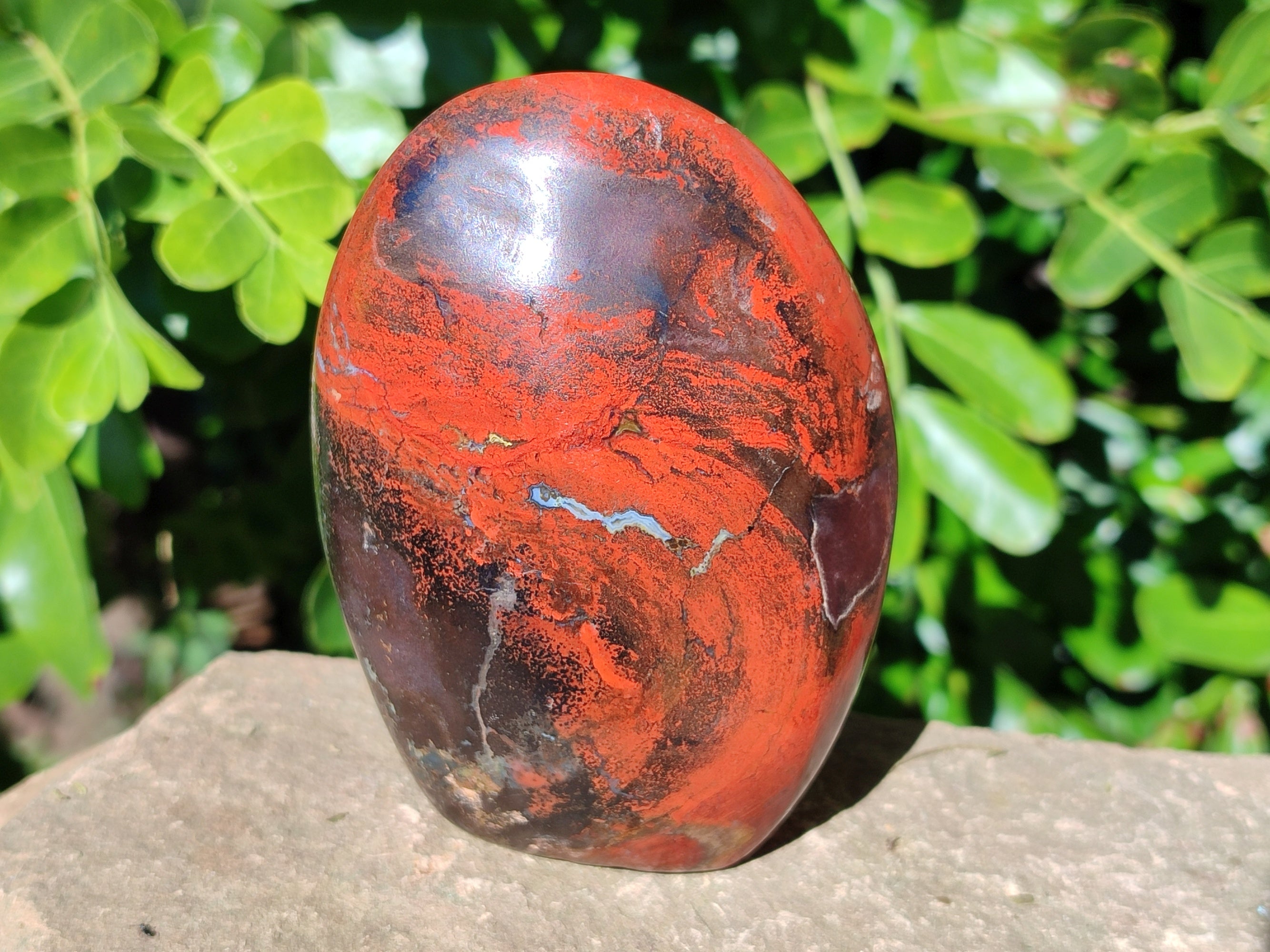 Polished Red Jasper Standing Free Forms x 3 From Madagascar - Toprock Gemstones and Minerals 