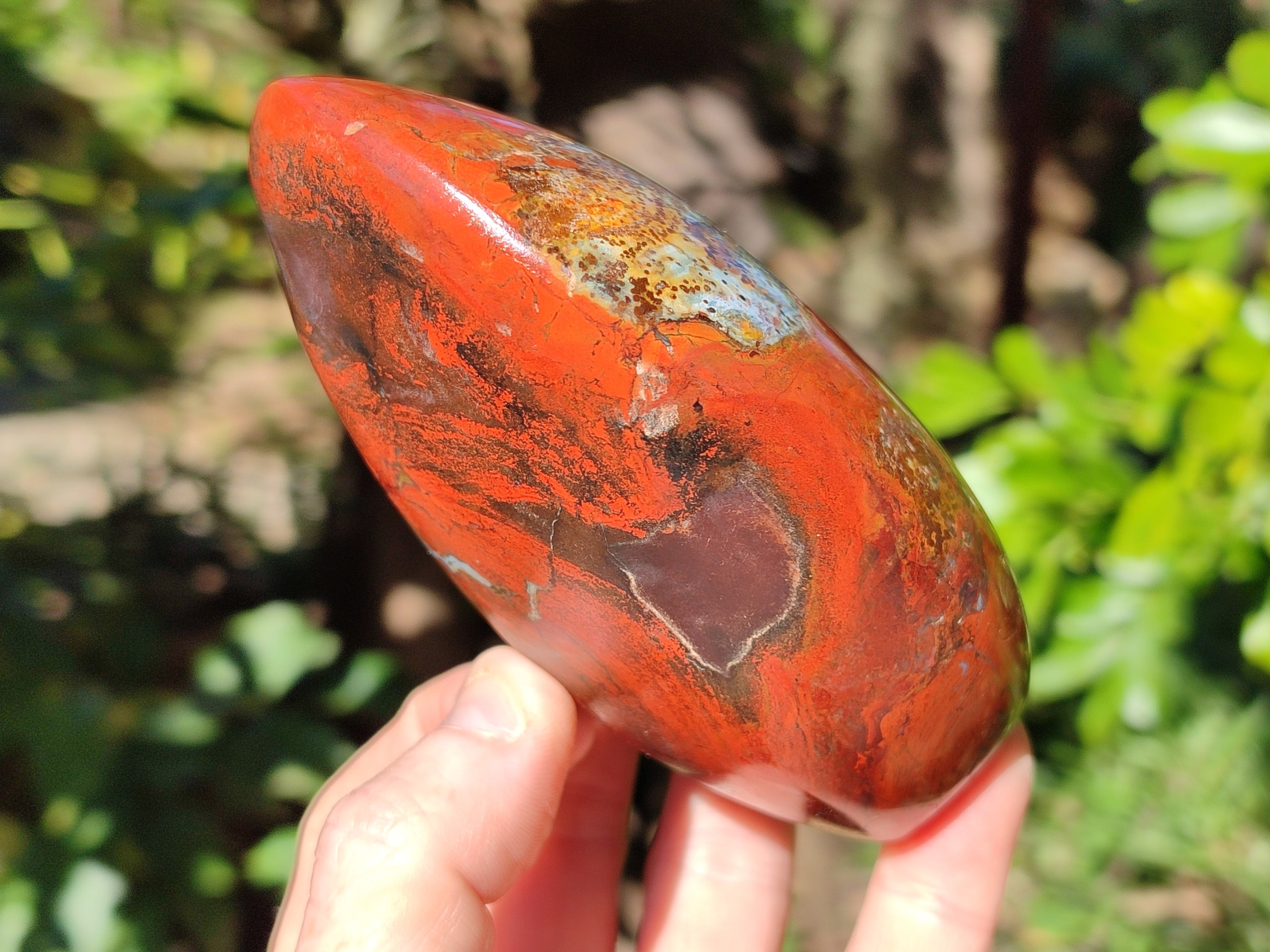 Polished Red Jasper Standing Free Forms x 3 From Madagascar - Toprock Gemstones and Minerals 