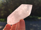 Polished Double Terminated Rose Quartz Points x 6 Ambatondrazaka, Madagascar - Toprock Gemstones and Minerals 