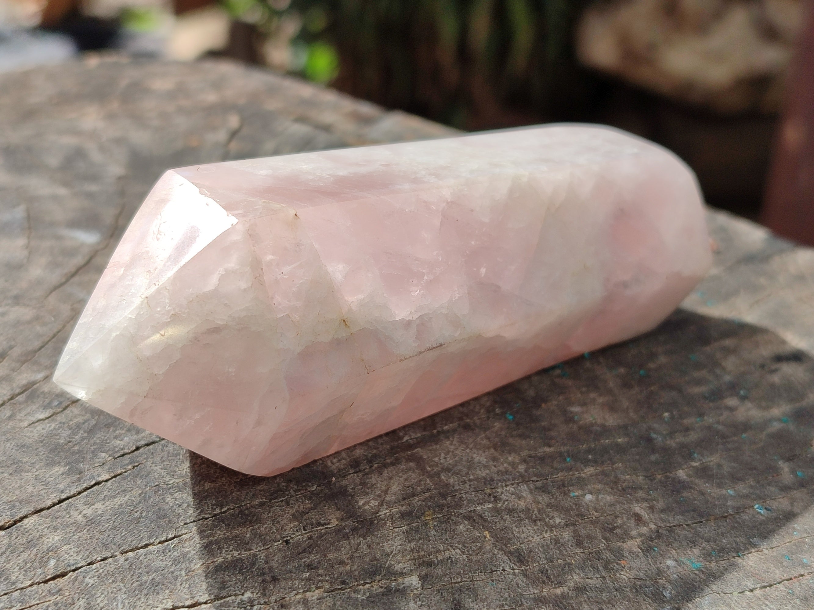 Polished Double Terminated Rose Quartz Points x 6 Ambatondrazaka, Madagascar - Toprock Gemstones and Minerals 