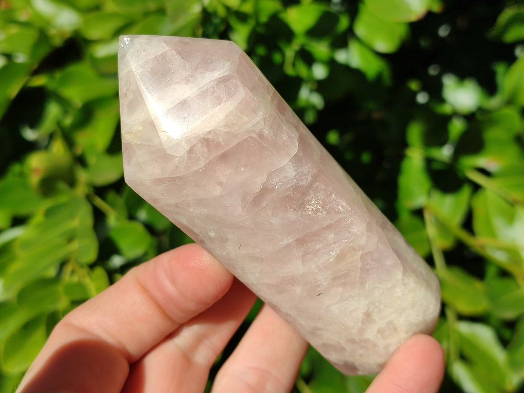Polished Double Terminated Rose Quartz Points x 6 Ambatondrazaka, Madagascar - Toprock Gemstones and Minerals 