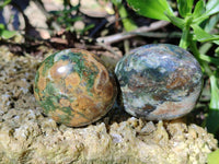 Polished Green Chrysoprase Palm Stones x 24 From Madagascar - Toprock Gemstones and Minerals 