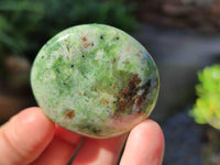 Polished Green Chrysoprase Palm Stones x 24 From Madagascar - Toprock Gemstones and Minerals 