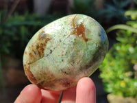 Polished Green Chrysoprase Palm Stones x 24 From Madagascar - Toprock Gemstones and Minerals 