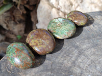 Polished Green Chrysoprase Palm Stones x 24 From Madagascar - Toprock Gemstones and Minerals 