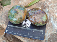 Polished Green Chrysoprase Palm Stones x 24 From Madagascar - Toprock Gemstones and Minerals 