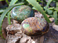 Polished Green Chrysoprase Palm Stones x 24 From Madagascar - Toprock Gemstones and Minerals 
