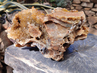 Natural Extra Large Golden Limonite Quartz Cluster x 1 From Solwezi, Zambia - Toprock Gemstones and Minerals 