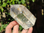 Polished Clear Quartz Crystals with Rainbow Veils x 2 From Madagascar - Toprock Gemstones and Minerals 