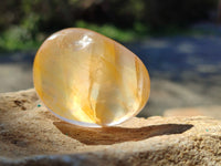 Polished Golden Healer Quartz Palm Stones x 24 From Madagascar