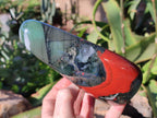 Polished Bloodstone Standing Free Forms x 2 From Swaziland - Toprock Gemstones and Minerals 